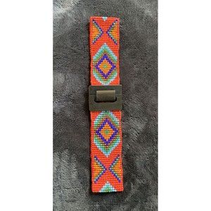 Southwest Handcrafted Multi Color Bead Stretchable Bohemian Belt Wooden Buckle
